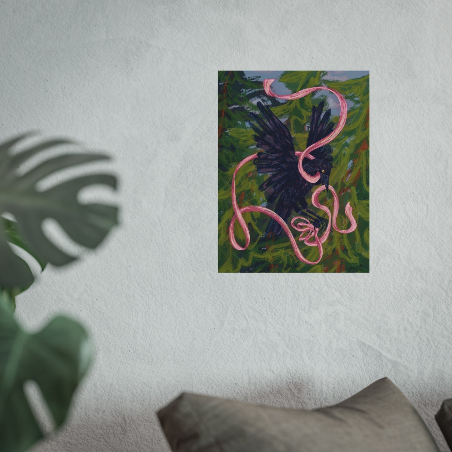 Ribbon Raven Poster