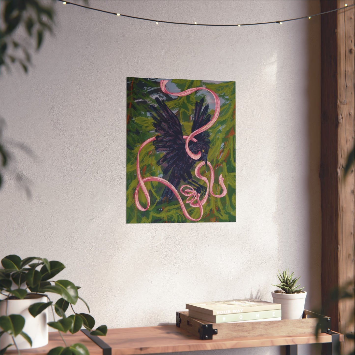 Ribbon Raven Poster