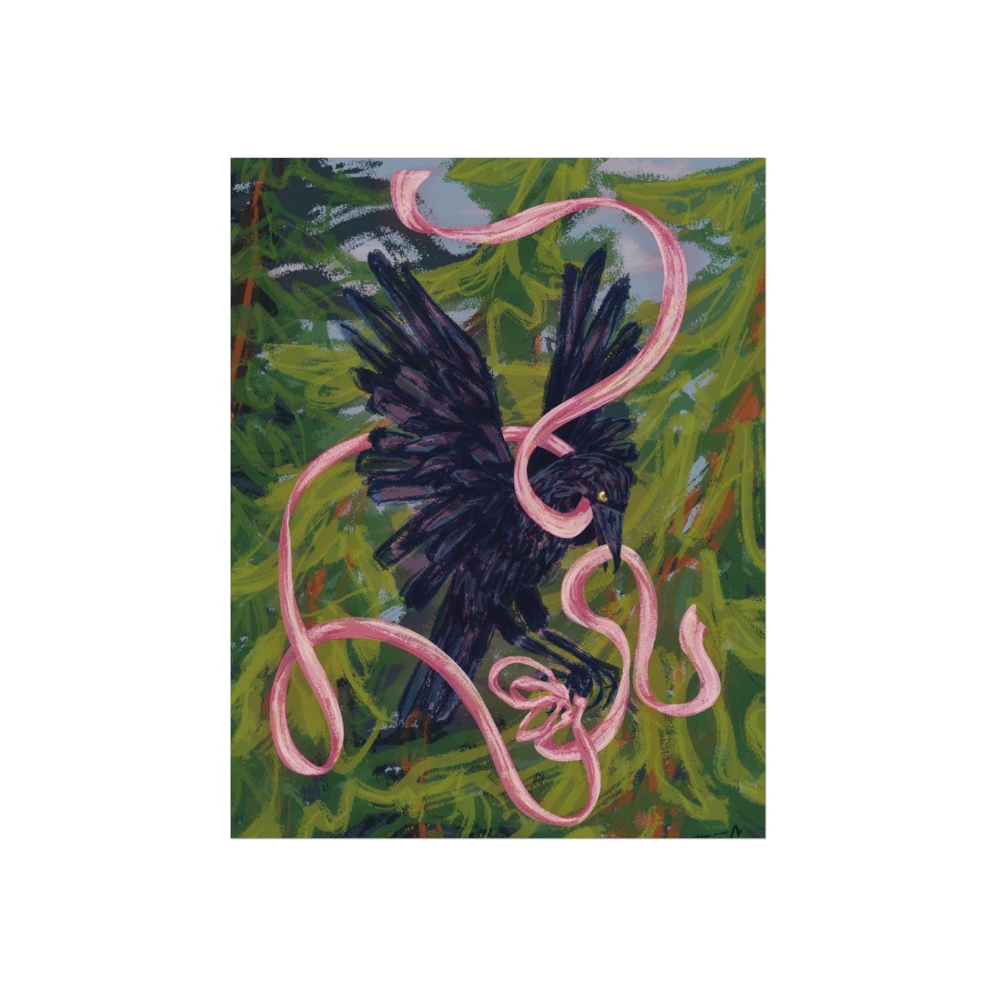 Ribbon Raven Poster