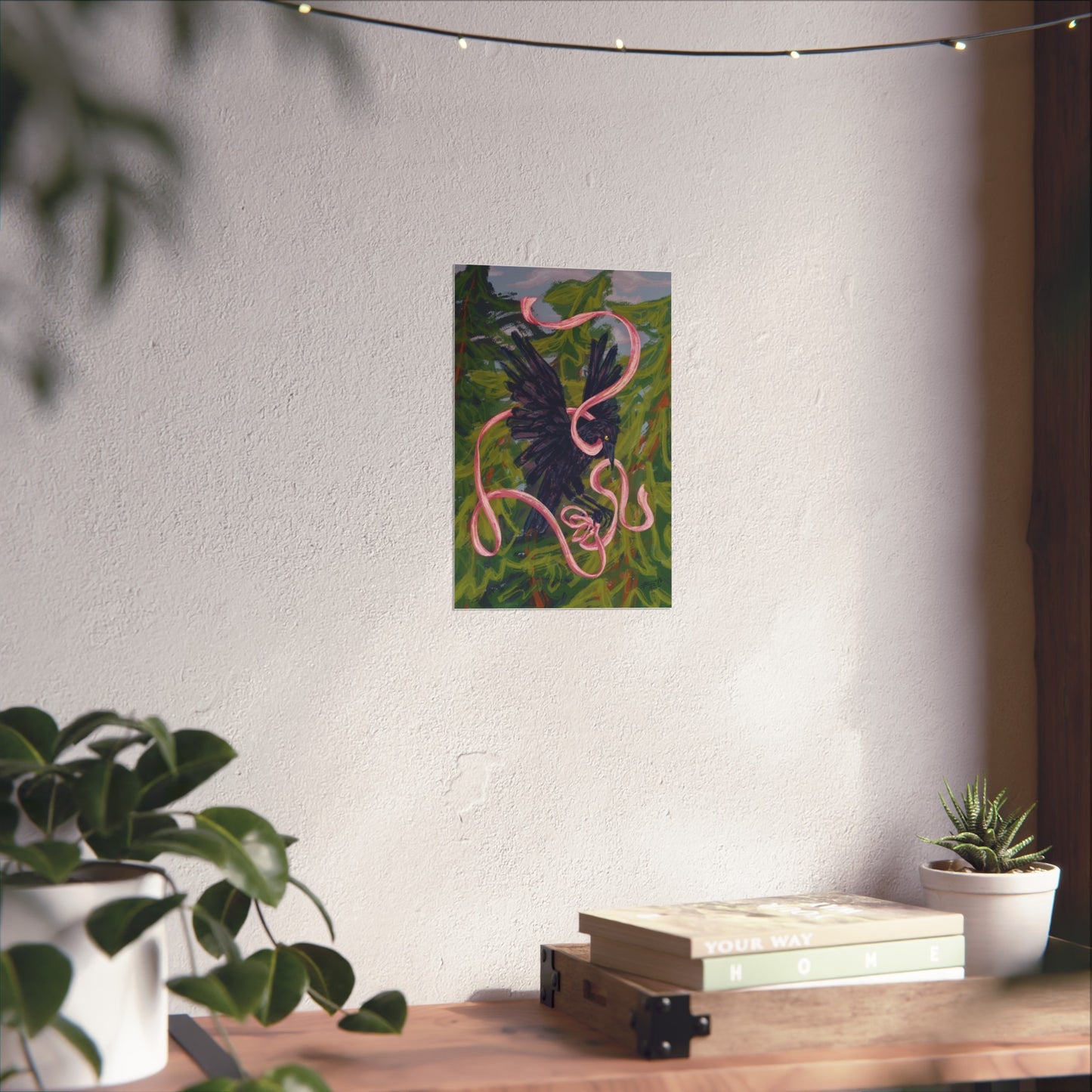Ribbon Raven Poster