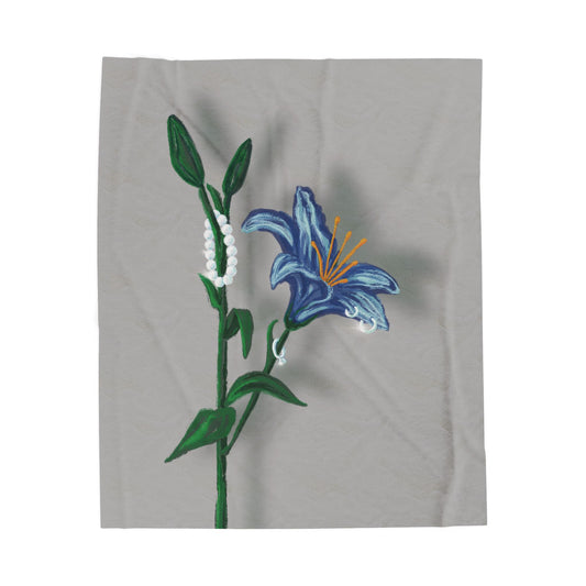 Jeweled Flower Plush Blanket